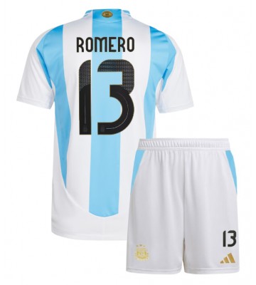 Argentina Cristian Romero #13 Replika Babytøj Hjemmebanesæt Børn Copa America 2024 Kortærmet (+ Korte bukser)